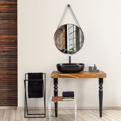 Wandmontierter Spiegel für Badezimmer - Belt - CIPI' - modern / rund / Aluminium