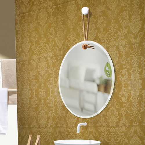Hängender Spiegel für Badezimmer - Le Cuir - CIPI' - modern / rund / oval