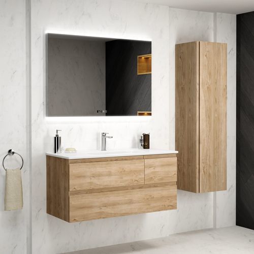 Wandhängender Waschtisch-Unterschrank - LÚXOR - COYCAMA - MDF / modern / ohne Tür