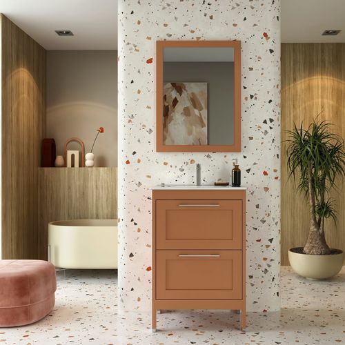 Freistehender Waschtisch-Unterschrank - TOSCANA - COYCAMA - MDF / modern / ohne Tür