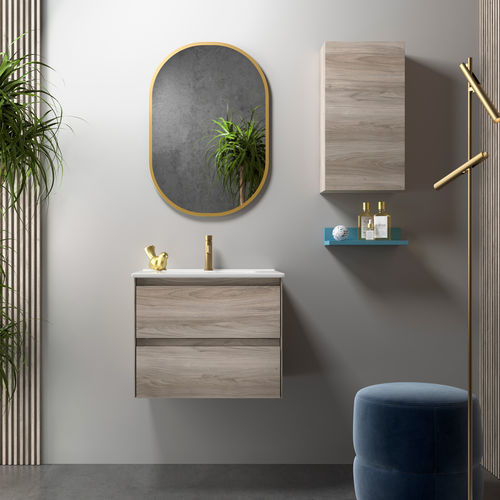 Wandhängender Waschtisch-Unterschrank - PRAGA - COYCAMA - MDF / modern / ohne Tür