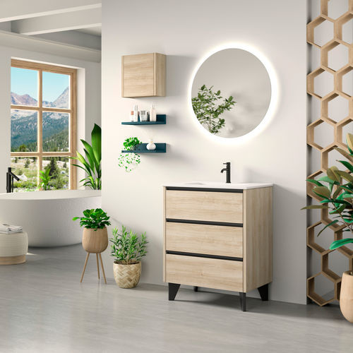 Freistehender Waschtisch-Unterschrank - ESCORPIO - COYCAMA - MDF / modern / ohne Tür