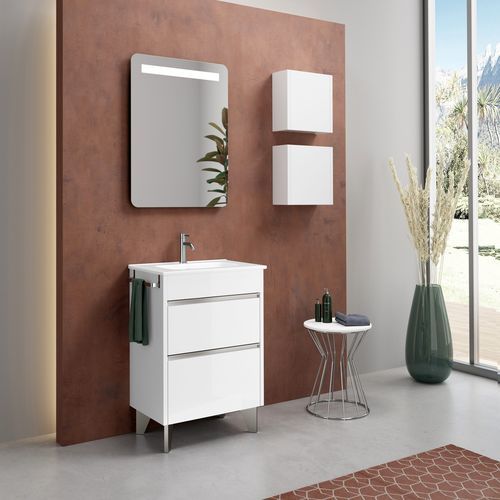 Freistehender Waschtisch-Unterschrank - BERNA - COYCAMA - MDF / modern / ohne Tür