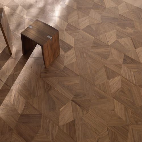 Mehrschichtparkett - DESIGN FRAMMENTI - FOGLIE D'ORO BY LATIFOGLIA - Eiche / Nussbaum / amerikanischer Nussbaum