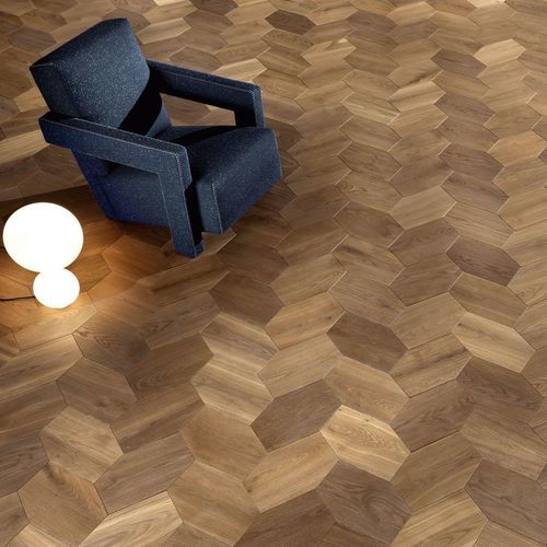 Mehrschichtparkett - DESIGN OMBRE - FOGLIE D'ORO BY LATIFOGLIA - Eiche / Nussbaum / amerikanischer Nussbaum