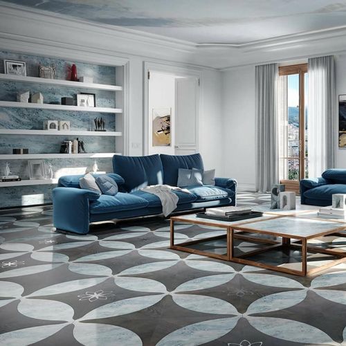 Mehrschichtparkett - DESIGN DIAMANTE LUX - FOGLIE D'ORO BY LATIFOGLIA - Eiche / Nussbaum / amerikanischer Nussbaum