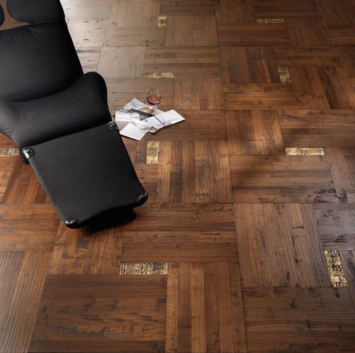 Mehrschichtparkett - DESIGN SEGRETI - FOGLIE D'ORO BY LATIFOGLIA - Eiche / Nussbaum / amerikanischer Nussbaum