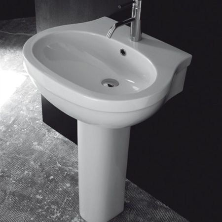Bodenstehendes Waschbecken - PEDESTAL : X.ONE - KI & KO - Keramik / modern