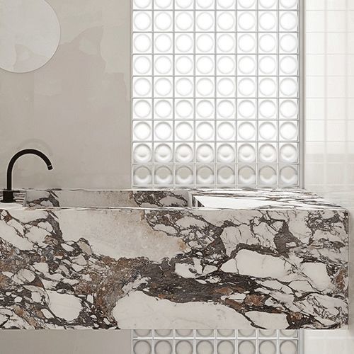 Rechteckige Badewannenverkleidung - BVLGARI ROSSO  - NABEL GROUP - Keramik
