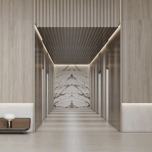 Innenwandverkleidung - LIGHT WALNUT  - NABEL GROUP - Feinsteinzeug / Samtaspekt / Holzoptik