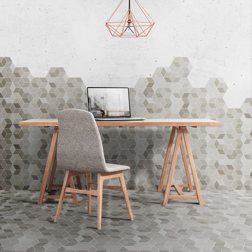 Sechseckige Fliese / Feinsteinzeug - MINIMA8.6 - QUINTESSENZA CERAMICHE - matt / für den Innenraum / für Küche