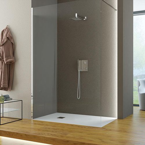 Rechteckige Duschwanne - ROCKY SOLID CLASSIC - RELAX DESIGN - zum Aufstellen / Edelstahl / Mineralwerkstoff