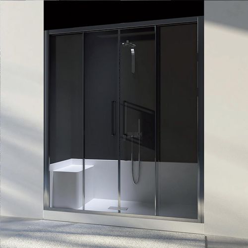 Glas-Duschkabine - MUST - RELAX DESIGN - mit Schiebetür / rechteckig / Fertigbauteile