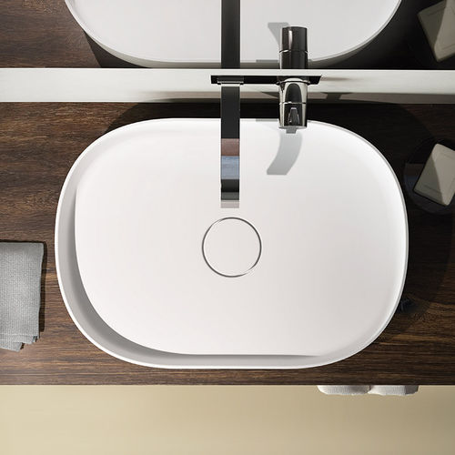 Aufsatzwaschbecken - LINFA SLIM - RELAX DESIGN - Keramik / oval / modern