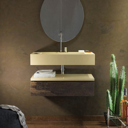 Moderner Badezimmer-Schrank - SLIM SOLID - RELAX DESIGN - für Privatgebrauch / Holz / wandmontiert