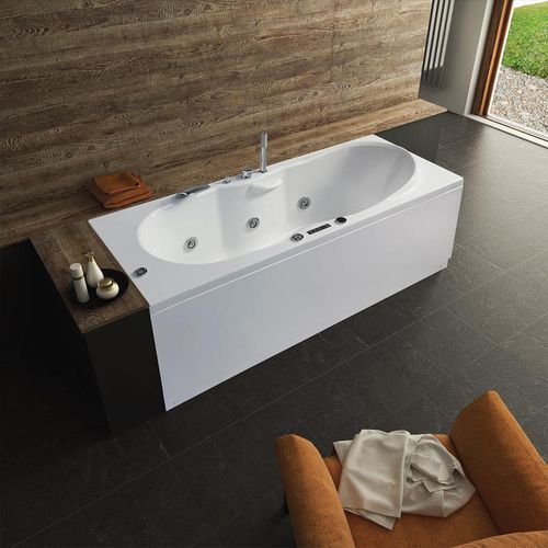 Freistehende Badewanne - SONIA - RELAX DESIGN - Acryl / Massage / weiß