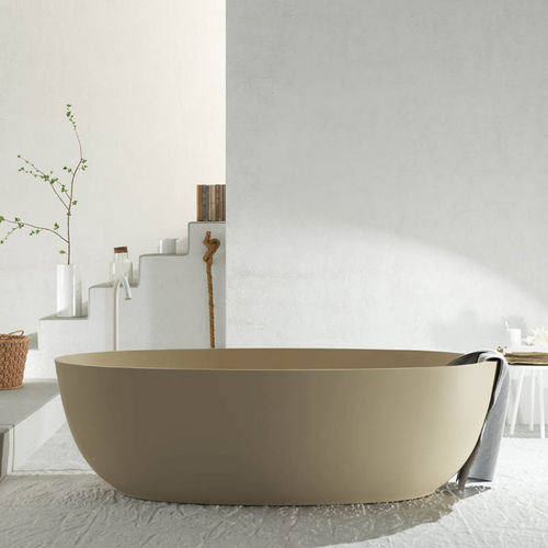 Ovale Badewanne - OVO - RELAX DESIGN - freistehend / Verbundwerkstoff / weiß