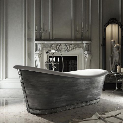 Ovale Badewanne - NAIL - RELAX DESIGN - freistehend / Verbundwerkstoff / Aluminium