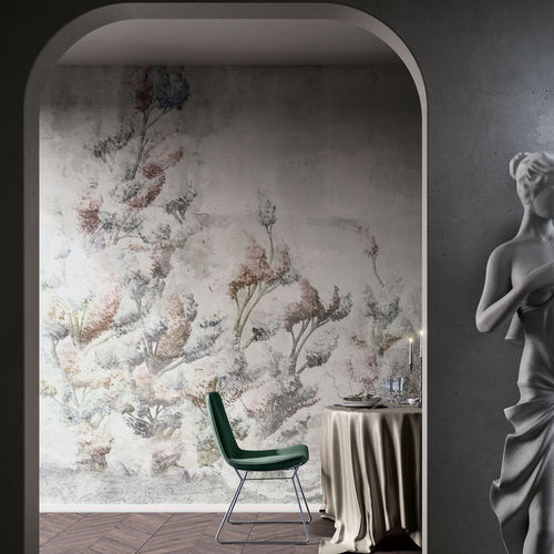 Moderne Tapete - SOMERSET - Tecnografica Italian Wallcoverings - Zellulosefaser / Blumenmotiv / Betonoptik