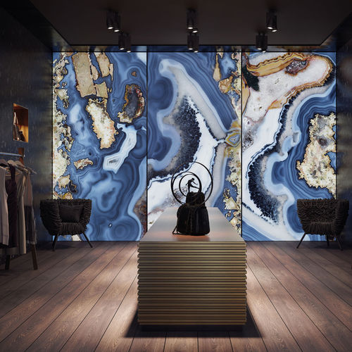 Verkleidungs-Dekorplatte - MAUI BLUE - Tecnografica Italian Wallcoverings - wandmontiert / für Innenausbau / für Decke