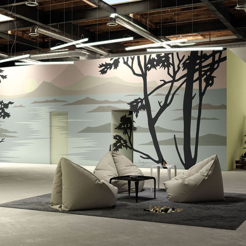 Moderne Tapete - TERRE EMERSE, TRAMONTO - Tecnografica Italian Wallcoverings - Zellulosefaser / Vlies / Glasfaser