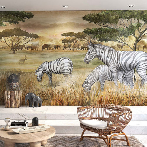 Moderne Tapete - SAVANA - Tecnografica Italian Wallcoverings - Zellulosefaser / Vlies / Glasfaser