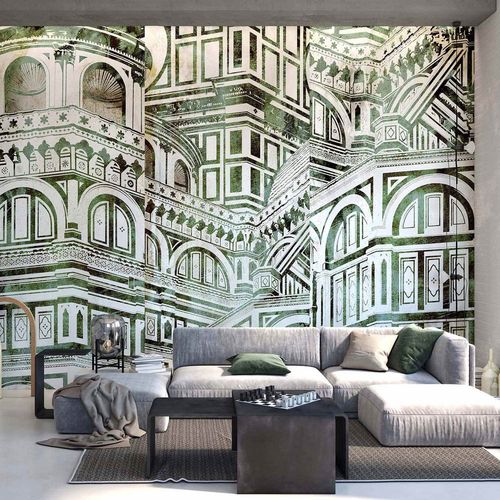 Moderne Tapete - FIRENZE DUOMO - Tecnografica Italian Wallcoverings - Glas / Panorama / geometrisches Muster