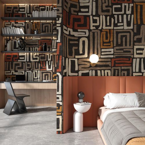 Ethno-Tapete - ATAMGA - Tecnografica Italian Wallcoverings - Zellulosefaser / Vlies / Glasfaser