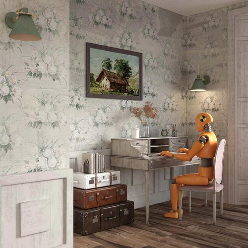 Vintage-Tapete - BETH - Tecnografica Italian Wallcoverings - Zellulosefaser / Vlies / Glasfaser