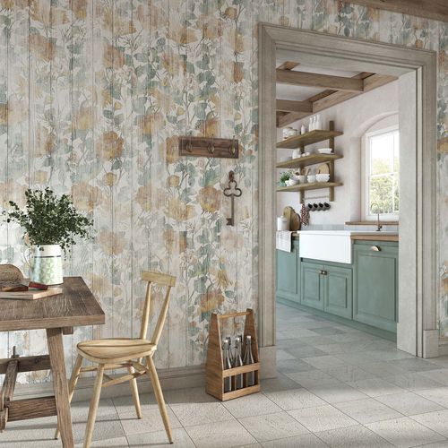 Vintage-Tapete - JUNE - Tecnografica Italian Wallcoverings - Zellulosefaser / Vlies / Glasfaser