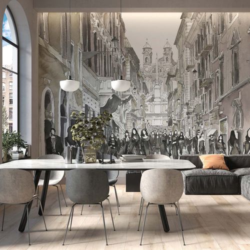 Moderne Tapete - VIA CONDOTTI - Tecnografica Italian Wallcoverings - Zellulosefaser / Vlies / Glasfaser