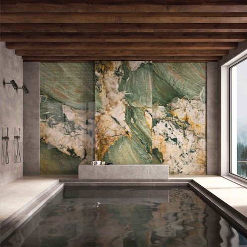Dekorplatte für Decke - CRYSTAL GREEN - Tecnografica Italian Wallcoverings - für Innenausbau / wandmontiert / Verkleidung