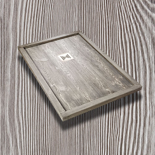 Rechteckige Duschwanne - DAKOTA BORDATO - THERMO DESIGN - zum Aufstellen / extraflach / Holz