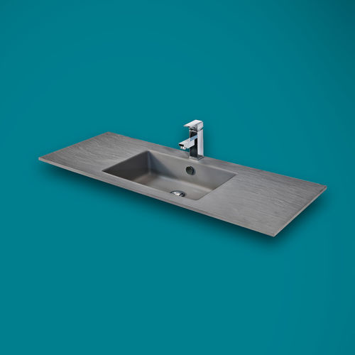 Einbauwaschbecken - TOP CON INTEGRATO - THERMO DESIGN - Naturstein / mit integrierter Waschtischplatte / rechteckig
