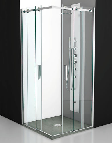 Schiebeduschwand - SME-A - THERMO DESIGN - für Eckeinbau / Hartglas