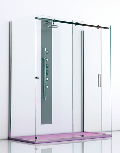 Schiebeduschwand - SME-S - THERMO DESIGN - rechteckig / Hartglas
