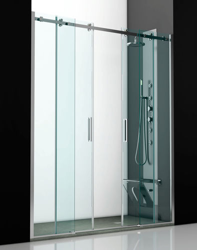 Schiebeduschwand - PN2-A - THERMO DESIGN - rechteckig / für Nischen / Hartglas