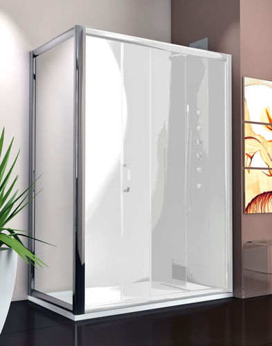 Festinstallierte Duschwand - AMB-F - THERMO DESIGN - rechteckig / Hartglas