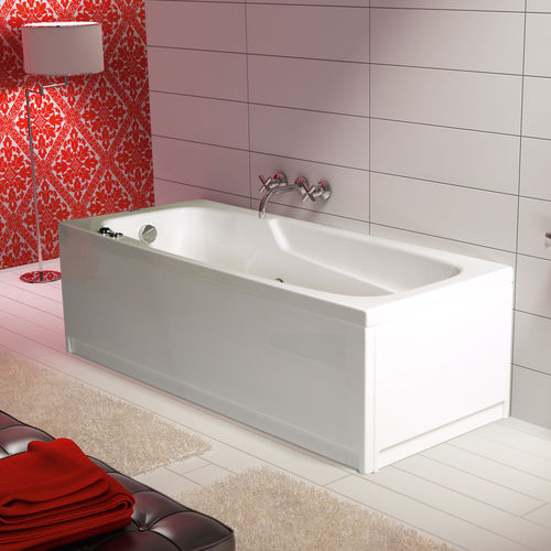 Freistehende Badewanne - POSITANO - THERMO DESIGN - Acryl / Massage / weiß