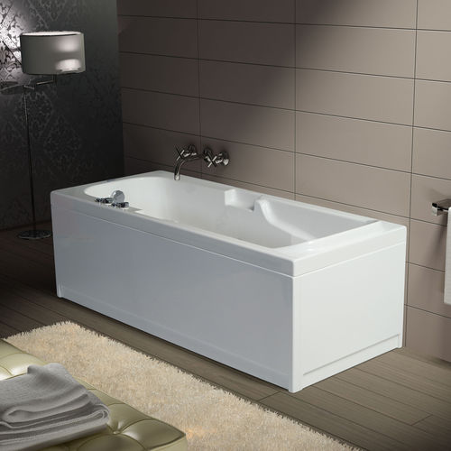 Freistehende Badewanne - FORMENTERA - THERMO DESIGN - Acryl / Massage / weiß