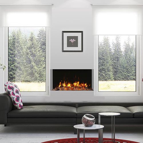 Elektrokamin - 30 TRU VIEW SLIM - Amantii - Einbau / für Wandmontage / mit 3 Sichtseiten