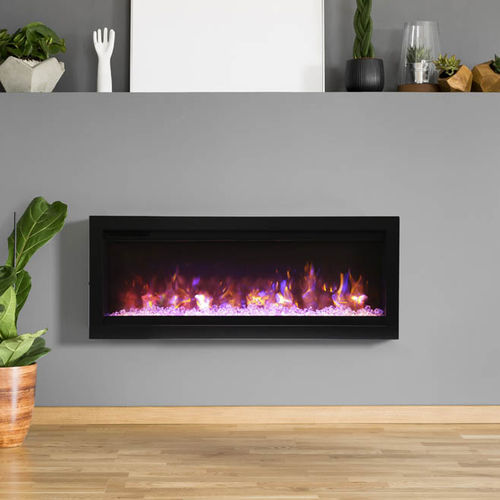Elektrokamin - SYM-42-B - Amantii - Einbau / Einseitig / für Außenbereich