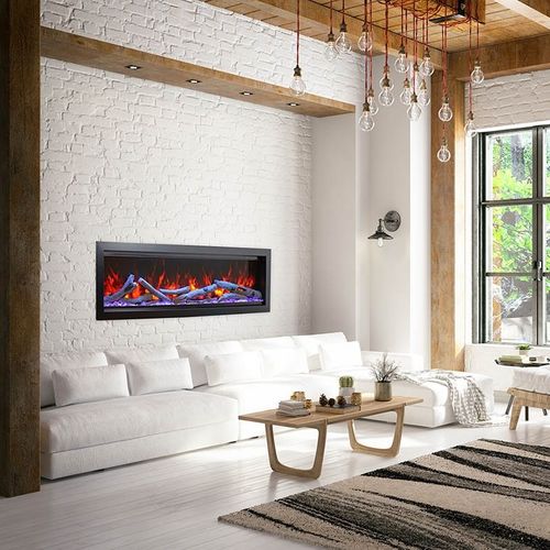 Elektrokamin - SYM-60 BESPOKE - Amantii - Einbau / für Wandmontage / Einseitig