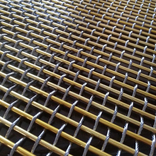 Metall-Geflecht / für Fassaden - 4 - Shijiazhuang YingRui Metal Products Co., Ltd - für Trennwand / mit Quadratmaschen / Rollen