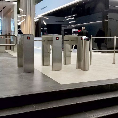 Dreifüßiges Drehkreuz - TWIX - M - TiSO - für Zugangskontrolle / Edelstahl / für stark frequentierte Zonen