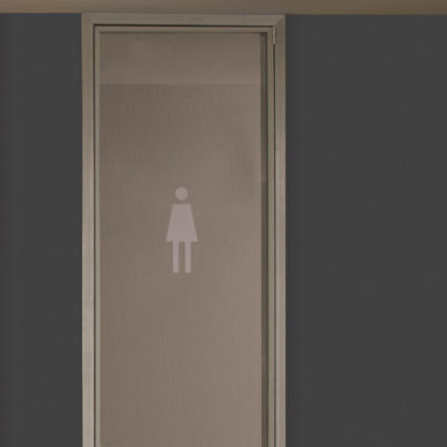 Eingangstür - GLASSBATHDOOR - CARVART - PVC / einflügelig / ohne Verglasung