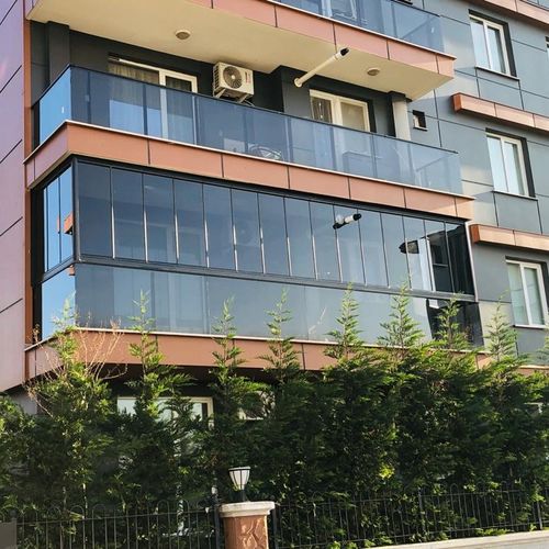 Glasfaltwand - KCS FRAMELESS BALCONY SYSTEM - BKS balcony glazing systems - Aluminium / dreiflügelig / zweiflügelig