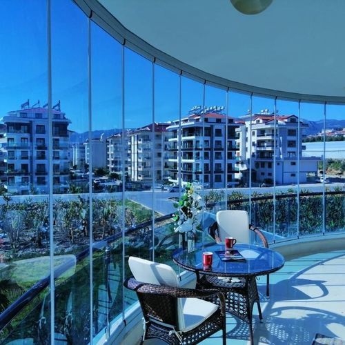 Glas-Dachbalkonfenster - BKS balcony glazing systems - Aluminium / Schiebe-Stapel / Akustik