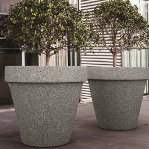 Beton-Pflanzkübel - GRANPOT - Mago Urban - V-Profil / klassisch / für öffentliche Bereiche