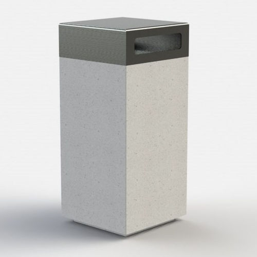 Park-Abfallbehälter - DYNAMIC - Mago Urban - Kunststoff / Beton / mit Deckel